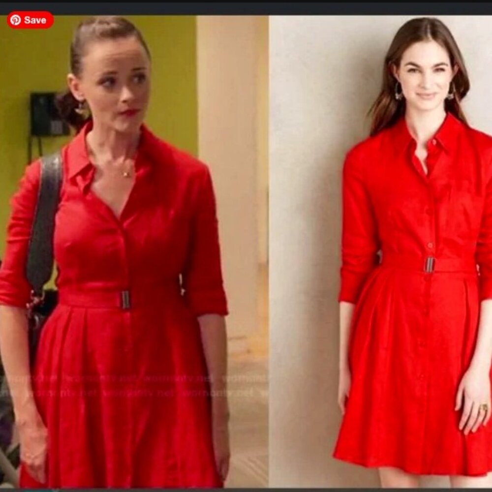 ANTHROPOLOGIE Laila Linen Shirtdress NWT in Size 6 Gilmore girls - Rory dress